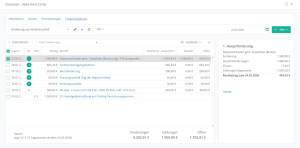 Das Forderungskonto in jurnodes